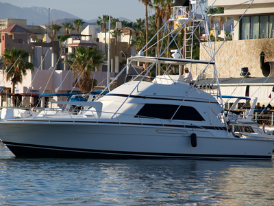 Barco de pesca deportiva Bertram de 50 pies en Cabo San Lucas